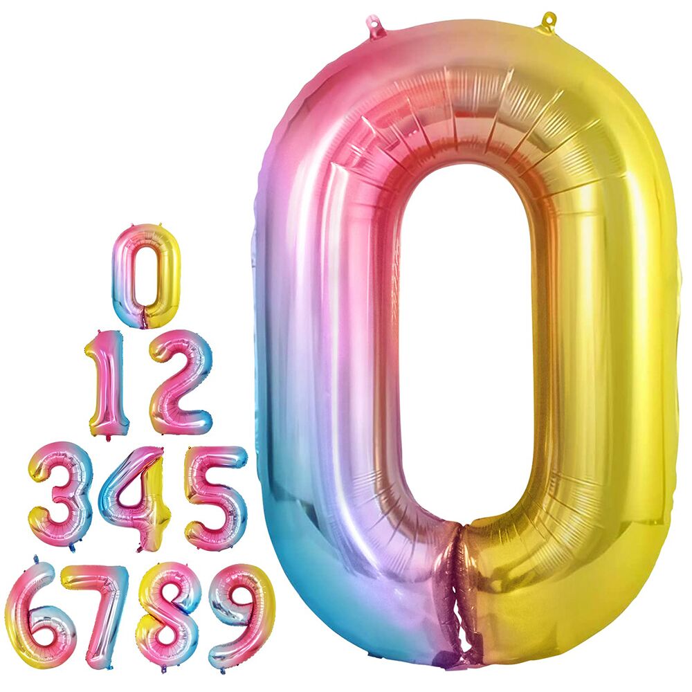 40 Inch colorful number balloon